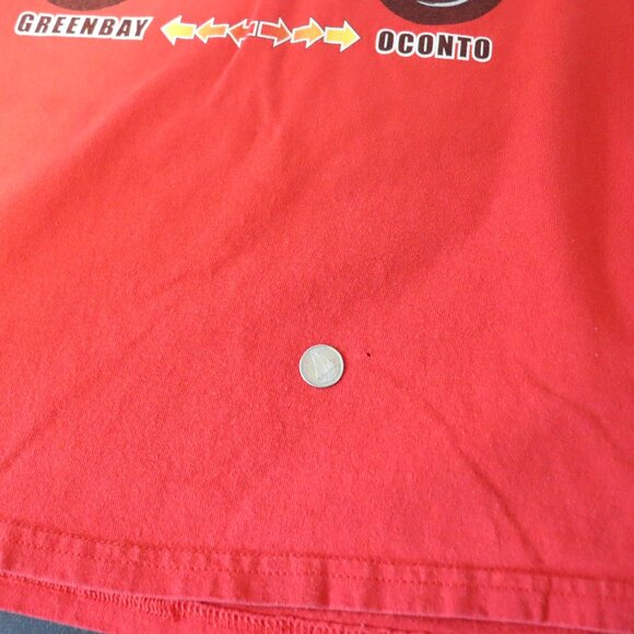 Green Bay Hog Chapter 2004 Red T-Shirt – Harley Owners Group – Size XL. Vintage - Picture 7 of 9